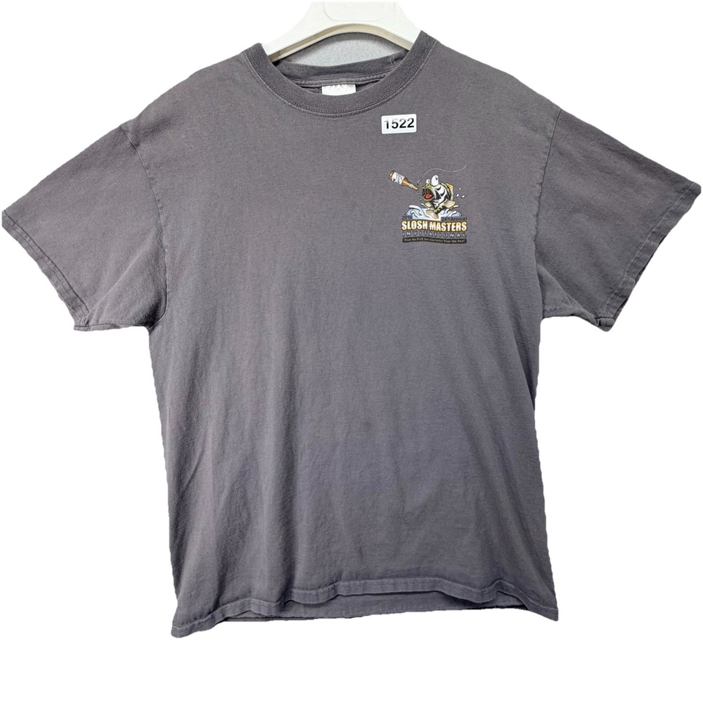 2016 Slosh Masters Invitational T-Shirt Adult Large Gray Fishing Graphic Tee